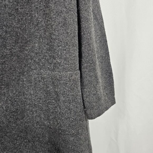 Weekend MaxMara Longline Wool Blend Hooded Cardigan in Charcoal - Size S - Picture 6 of 11